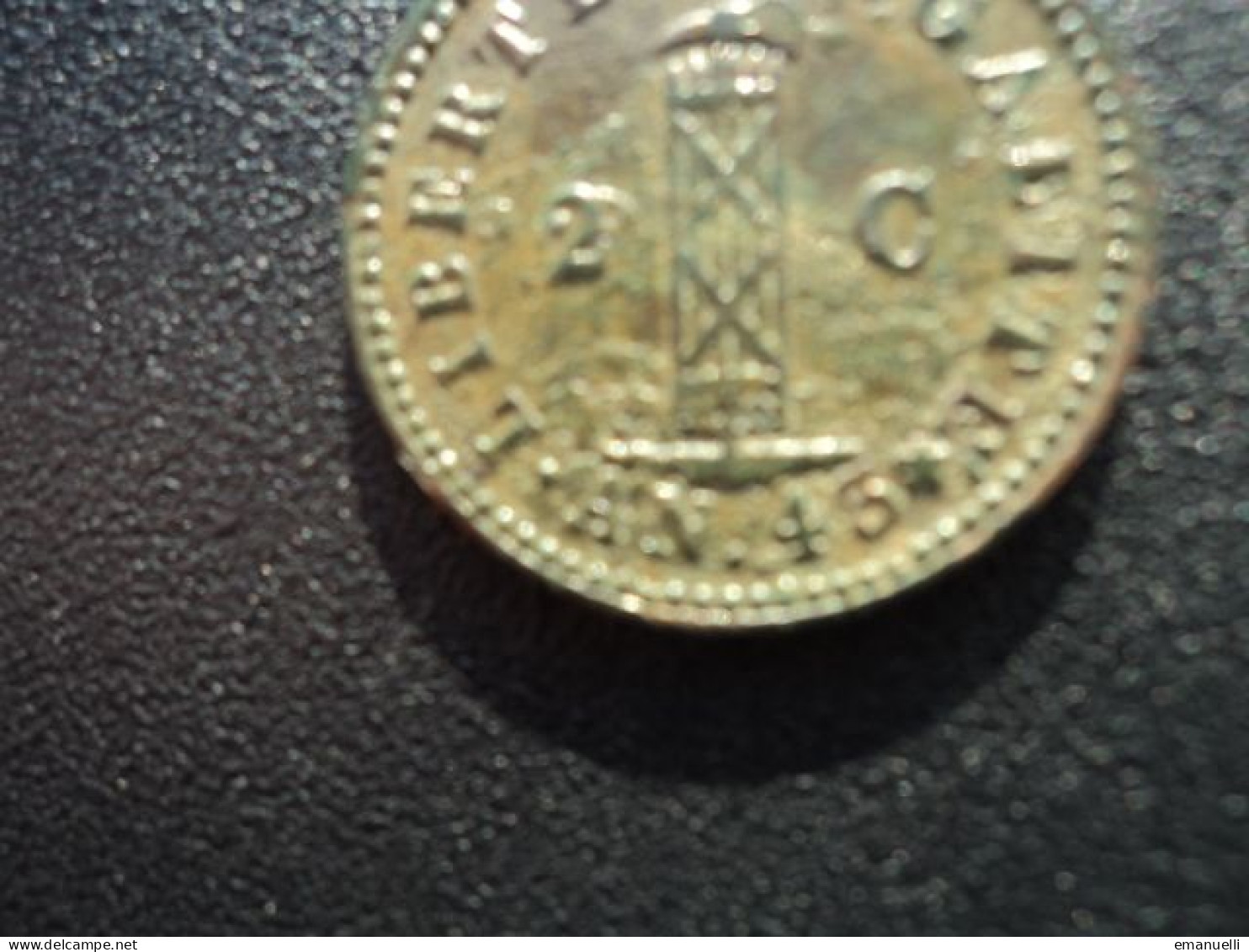 RÉPUBLIQUE D' HAÏTI * : . (point) ** 2 CENTIMES  1846 / AN 45 / 43 ***    KM 27  Magnifique TTB+ - Haiti