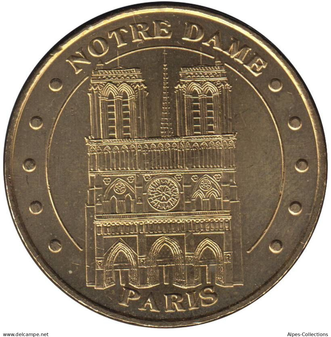 75-0479 - JETON TOURISTIQUE MDP - Paris - Notre Dame - Façade - Cerclée - 2006.1 - 2006