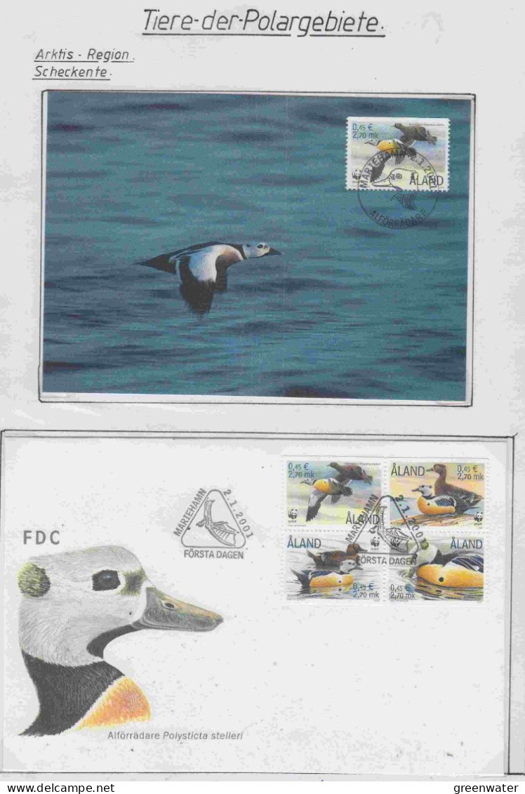 Aland Scheckente Maxicard + FDC (PD161) - Arctic Wildlife