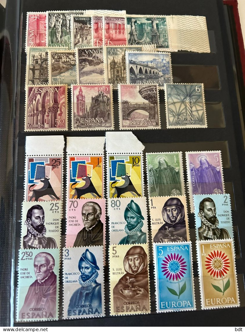 WS101 SPAIN 1961-1965 INTERESTING SMALL COLLECTION MINT NOT HINGED STAMPS MNH** - Sammlungen