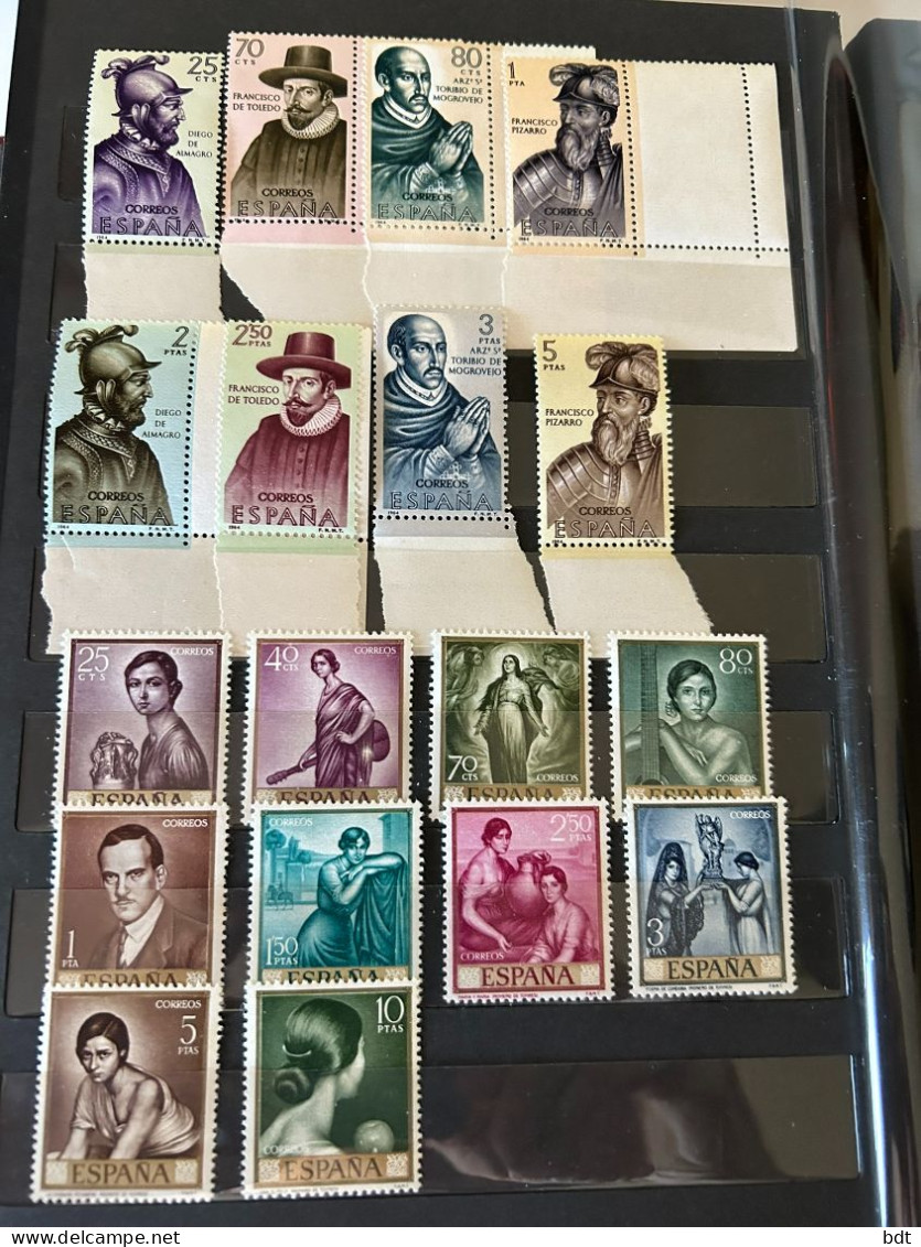 WS101 SPAIN 1961-1965 INTERESTING SMALL COLLECTION MINT NOT HINGED STAMPS MNH** - Collections