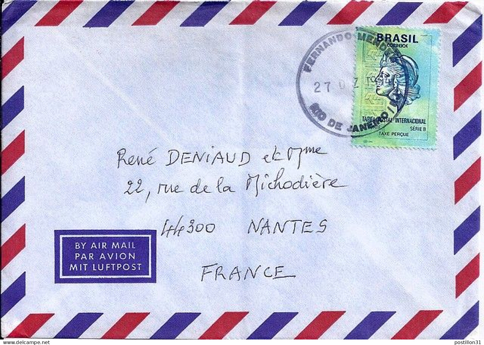 BRESIL N° S/L. DE 1994/98 POUR LA FRANCE - Storia Postale