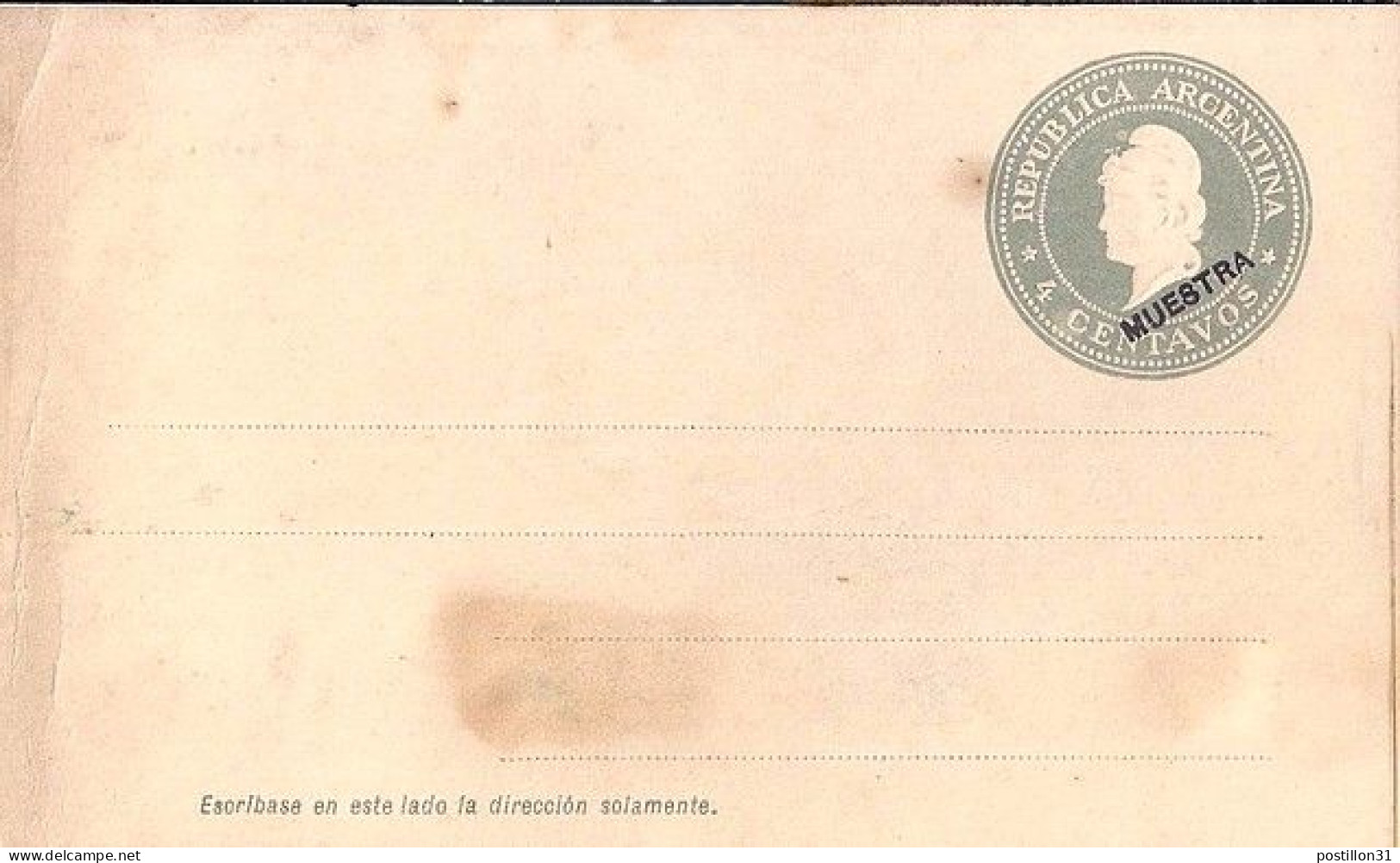 ARGENTINE N° ENTIER POSTAL CP 4c NEUF - Covers & Documents