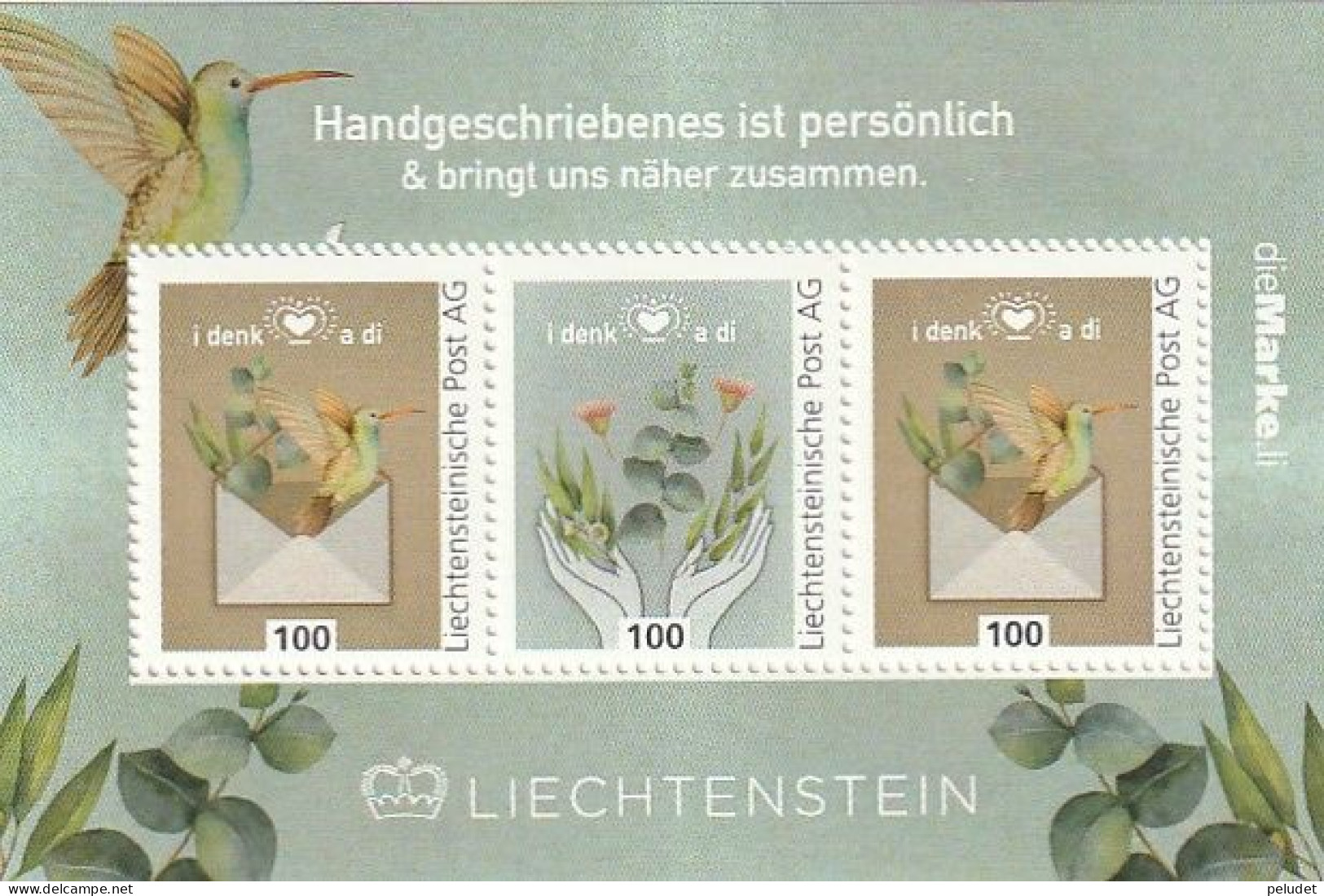 Liechtenstein I Denk A Di, I Think So (2020) S/S ** - DieMarket - Personalized Stamp Official - Sonstige & Ohne Zuordnung