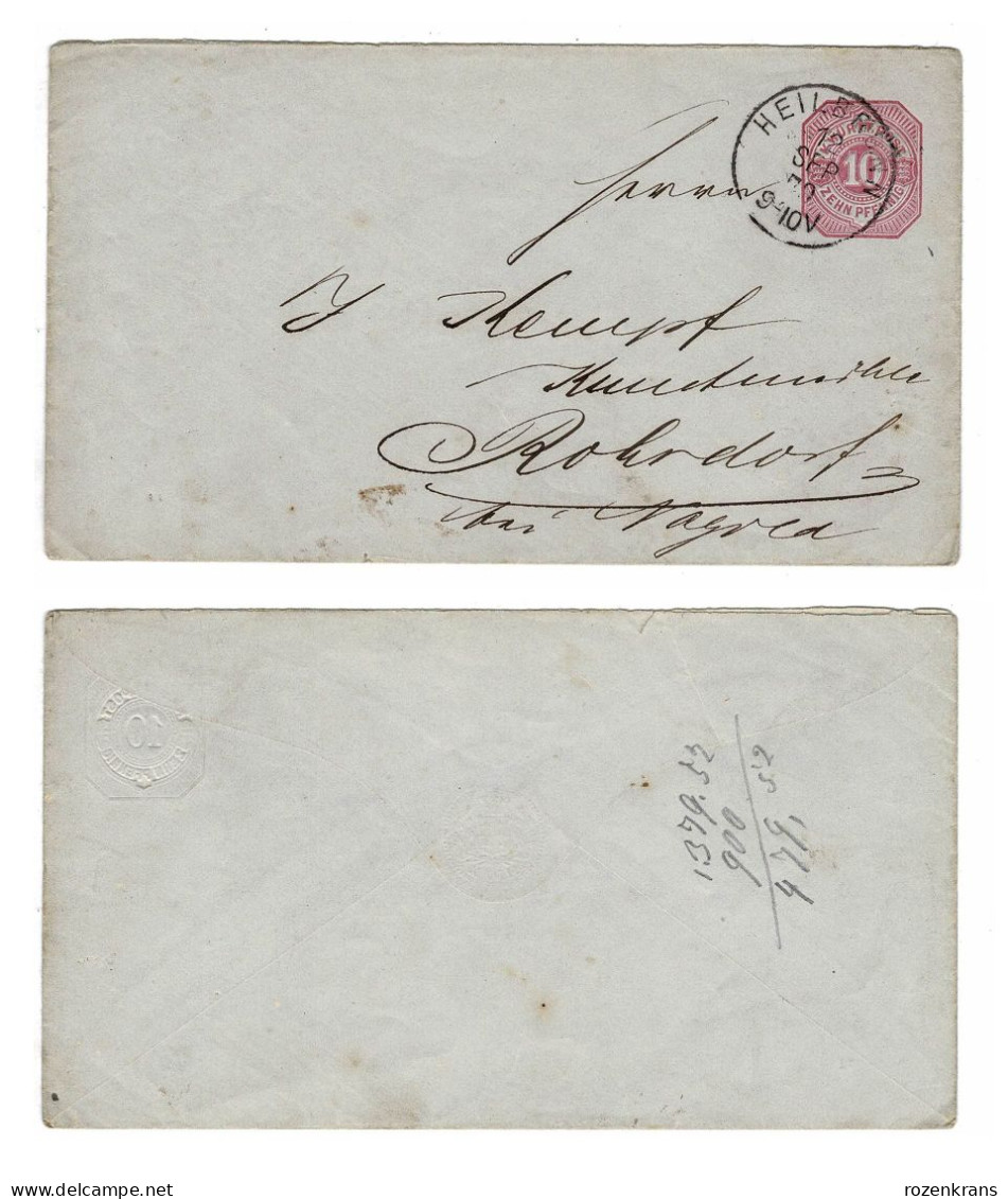 Entier Postal EP Postwaardestuk HEILBRONN Zehn Pfennig Ganzsache - Covers