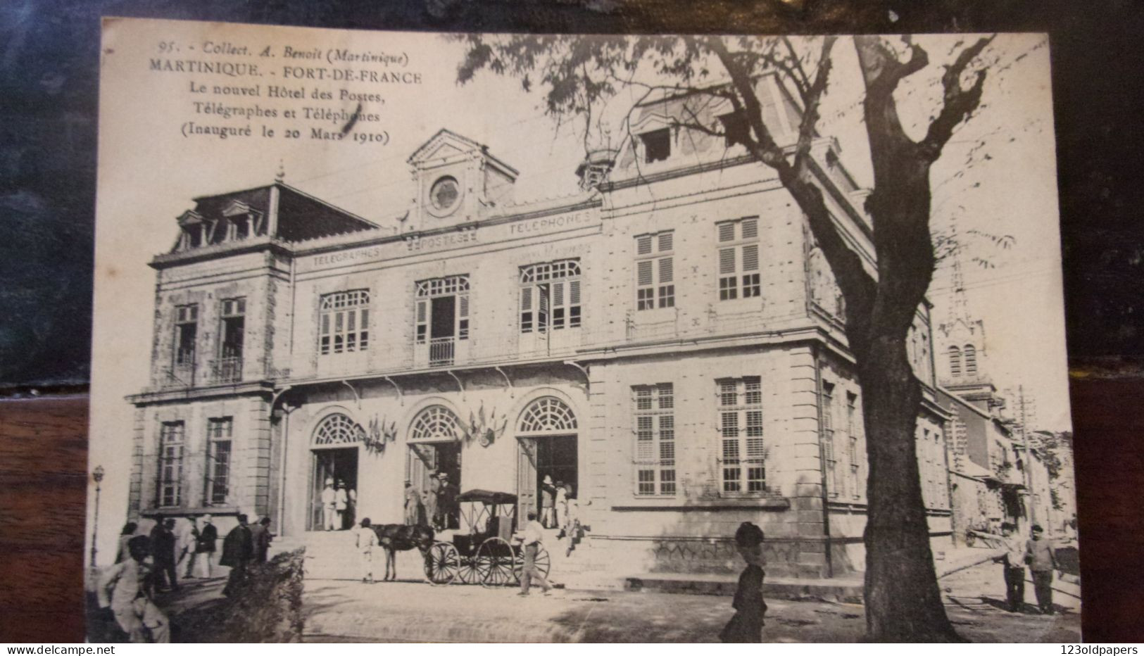 MARTINIQUE FORT DE FRANCE NOUVEL HOTEL POSTES INAUGURE  LE 20 MARS 1910 - Fort De France