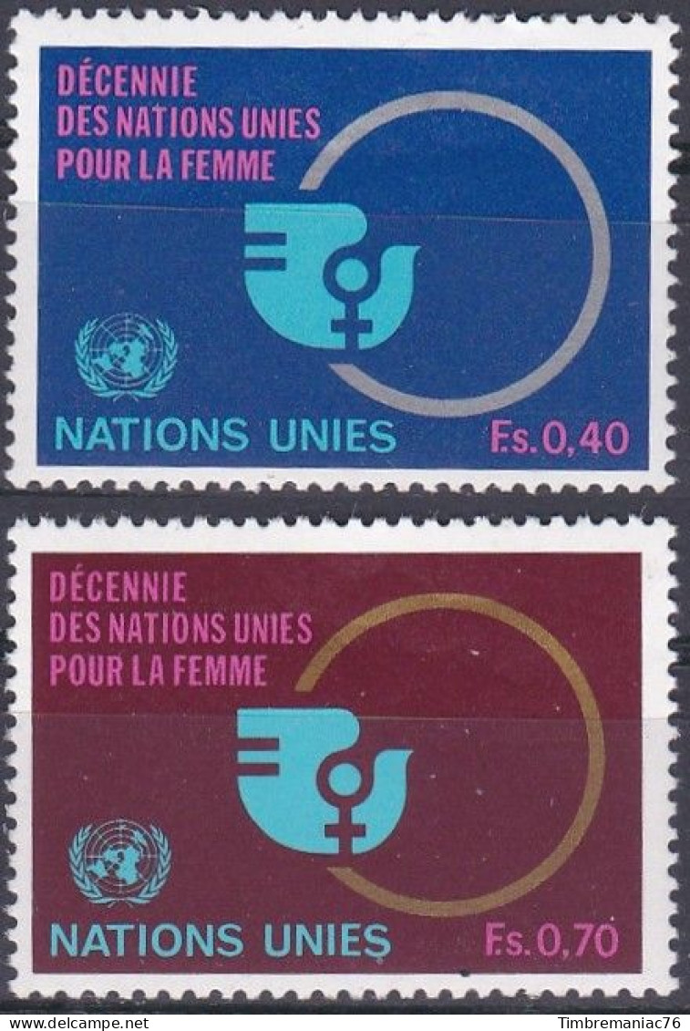 Nations Unies Genève 1980 YT 89-90 Neufs - Ongebruikt