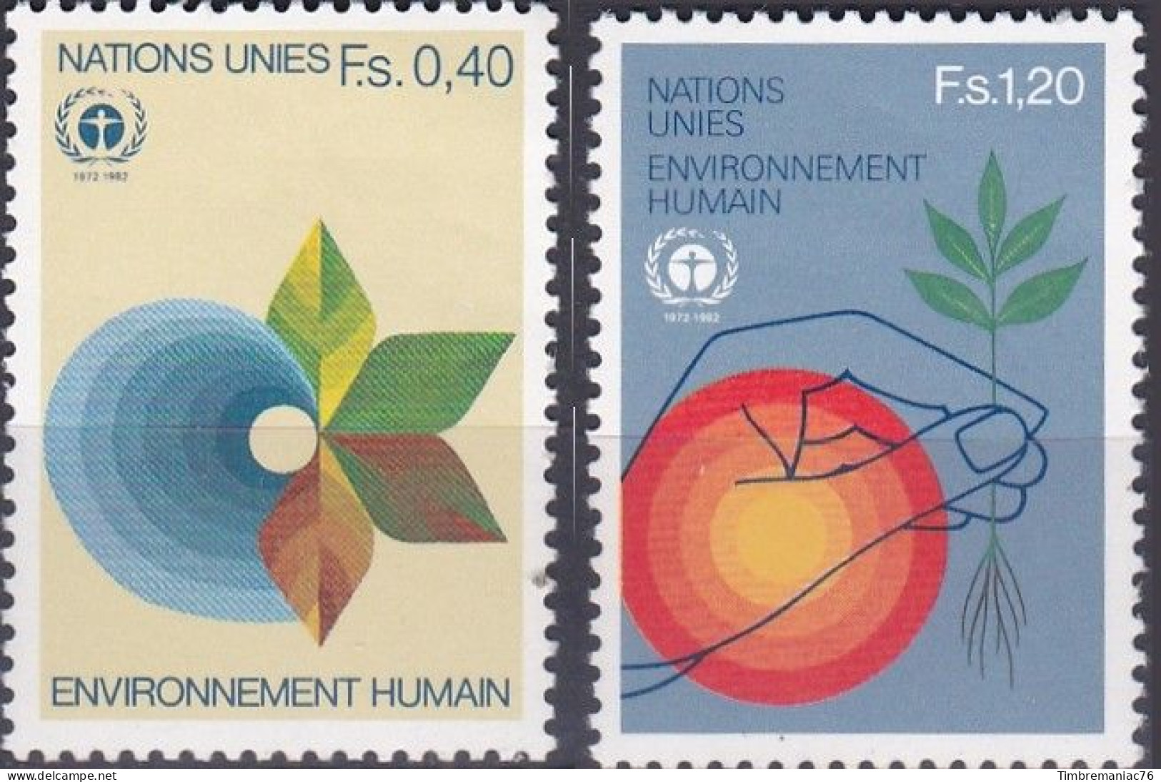 Nations Unies Genève 1982 YT 105-106 Neufs - Unused Stamps