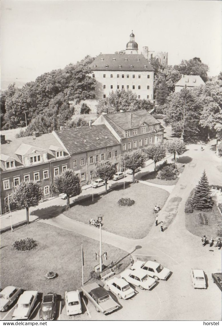 D-09623 Frauenstein - Schloß - Parkplatz - Cars - Mercedes - Trabant - Opel - Mulda (Erzgeb.)