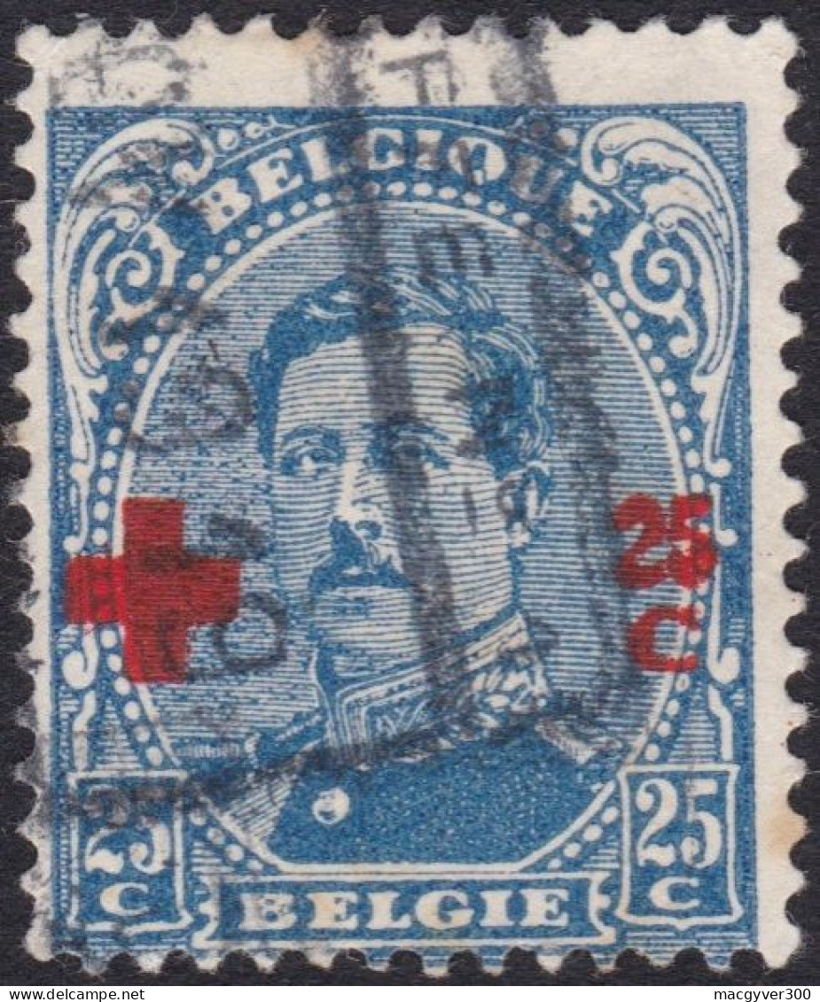 BELGIQUE, 1918, S.M. Le Roi Albert I ( COB 156 ) - 1918 Cruz Roja