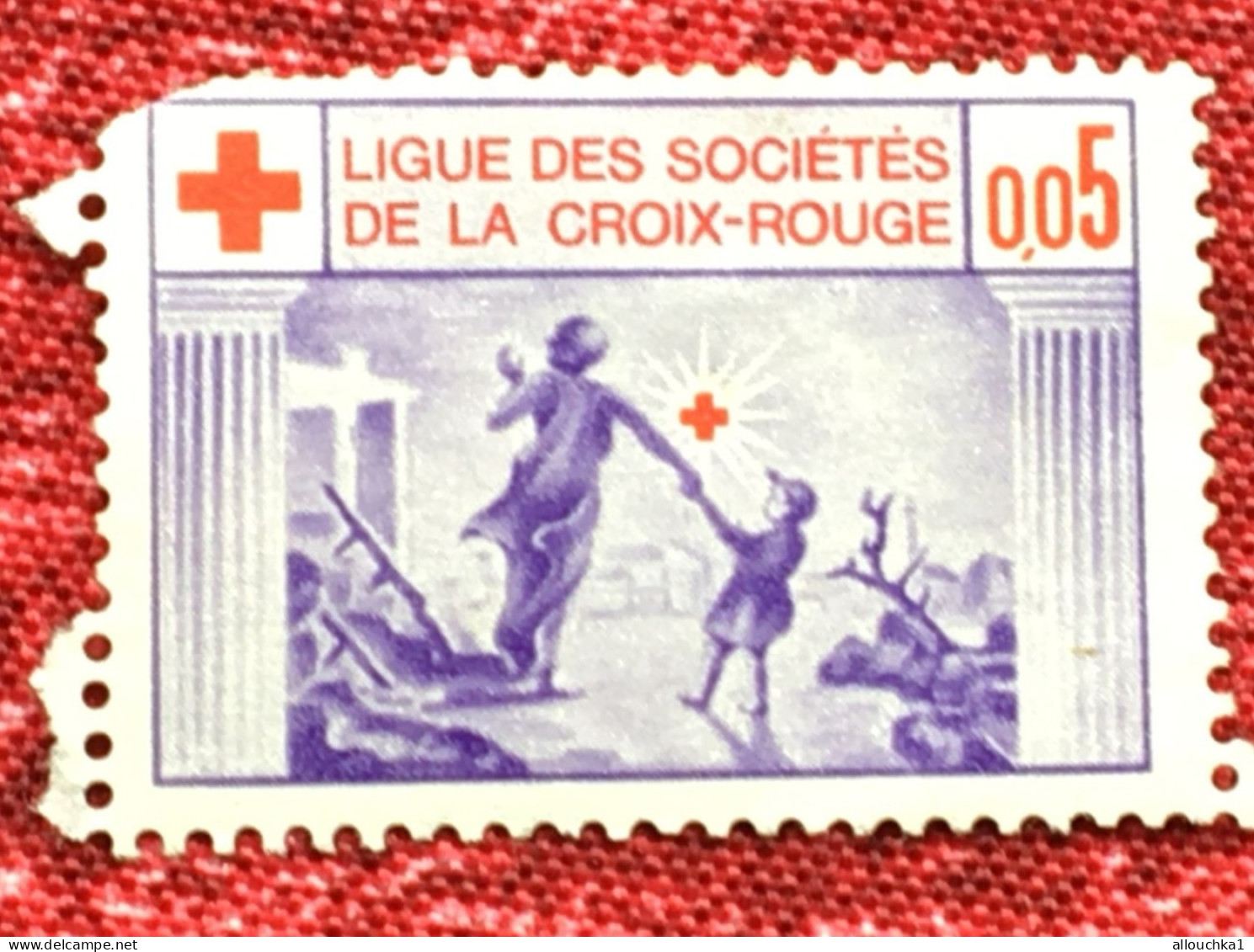 Croix Rouge -Ligue Internationale Des Sociétés C.R. Red Cross - Timbre-Vignette-Erinnophilie-Stamp-Sticker-Bollo-Viñeta - Croix Rouge