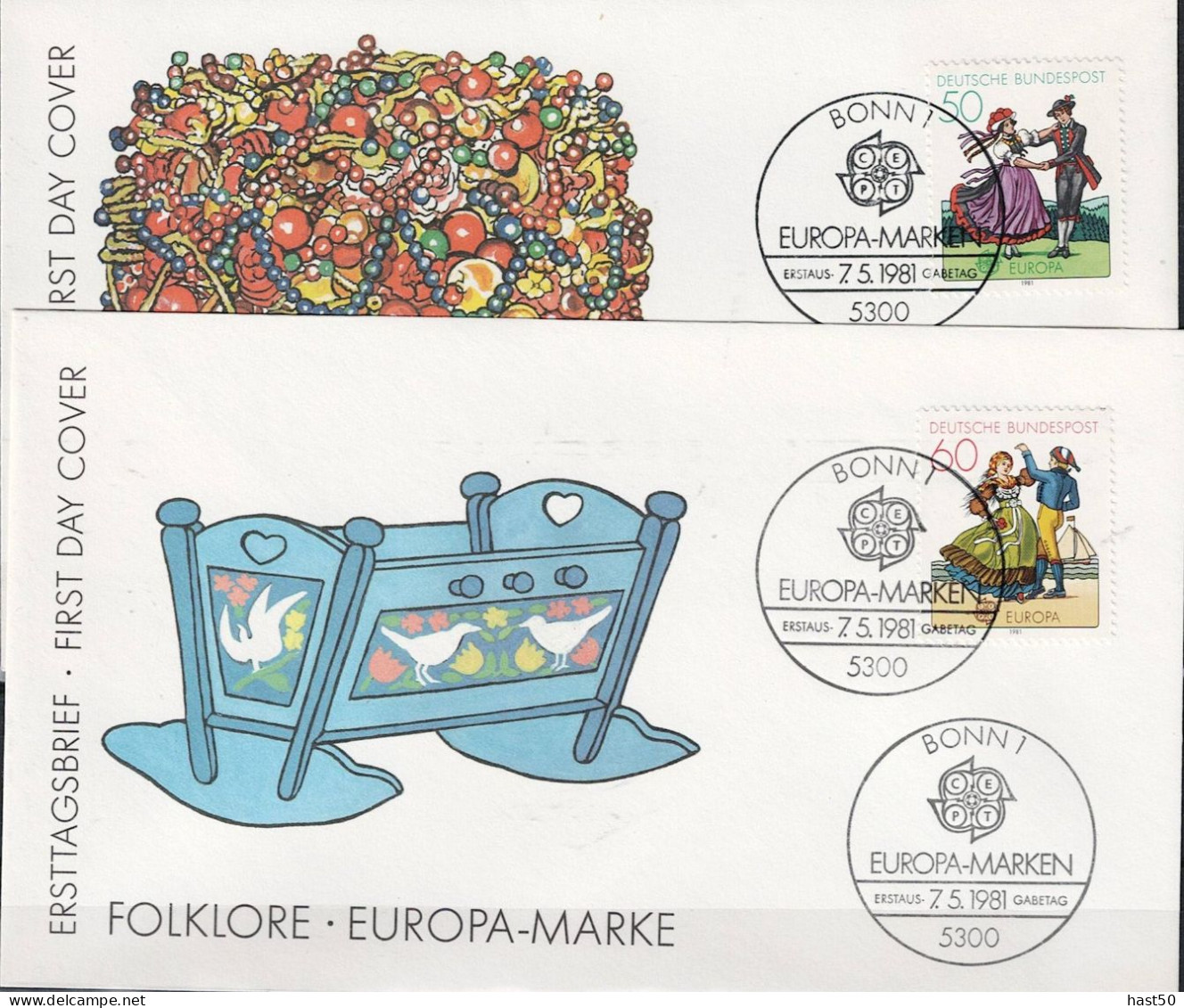 BRD FRG RFA - Europa (MiNr: 1096/7)  1981 -  2 Illustrierte FDC - 1981-1990