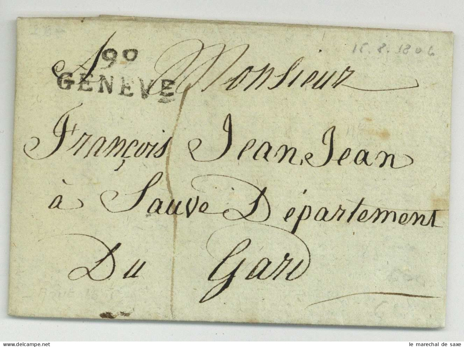 99 GENEVE Pour Sauve Gard 1806 - 1792-1815 : Departamentos Conquistados