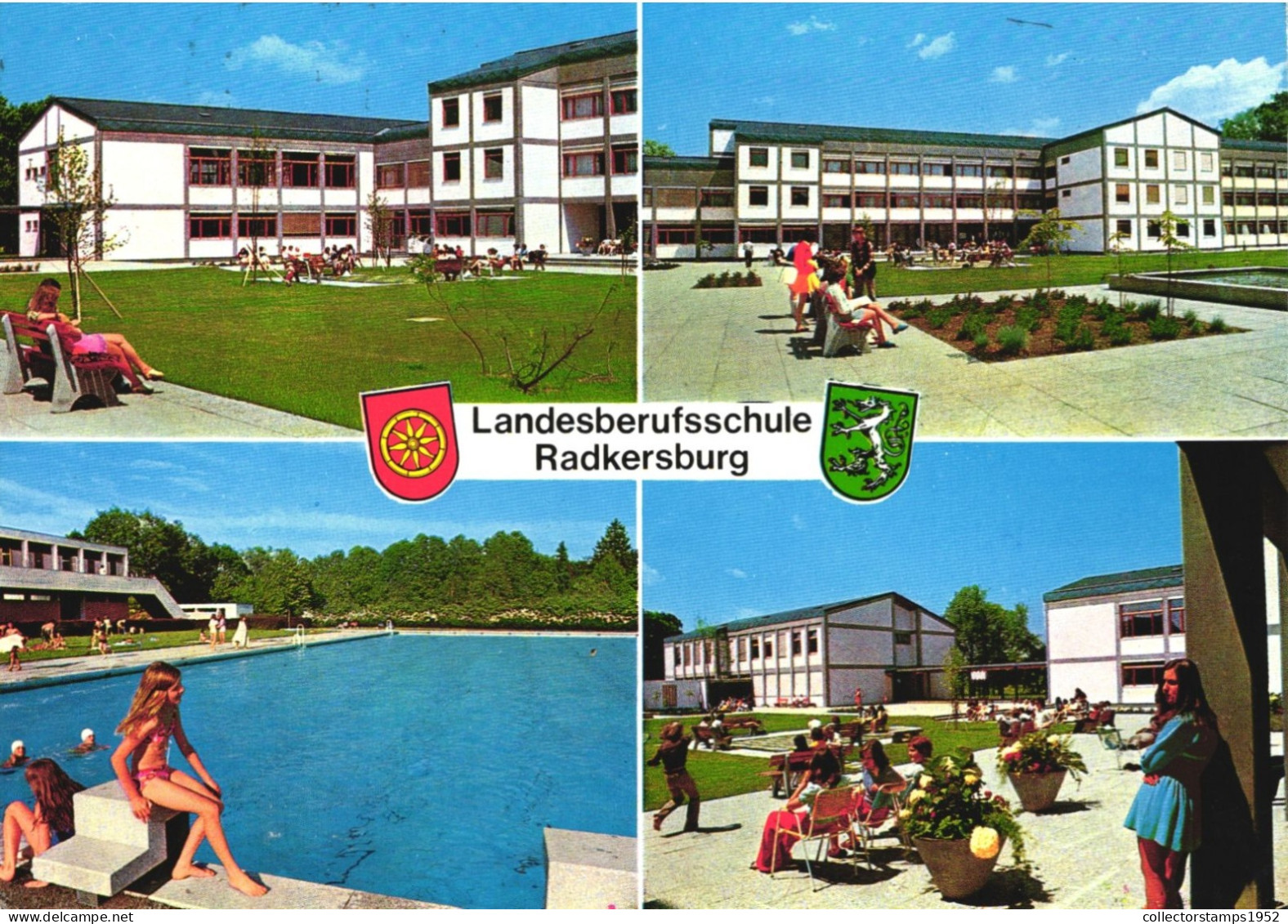 BAD RADKERSBURG, MULTIPLE VIEWS, ARCHITECTURE, PARK, CHILDREN, POOL, EMBLEM, AUSTRIA, POSTCARD - Bad Radkersburg