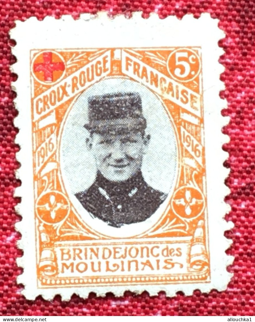 Croix Rouge Française-effigie Brin-de-jonc-Desmoulinais Red Cross-Timbre-Vignette-Erinnophilie-Stamp-Viñeta-Bollo - Croce Rossa