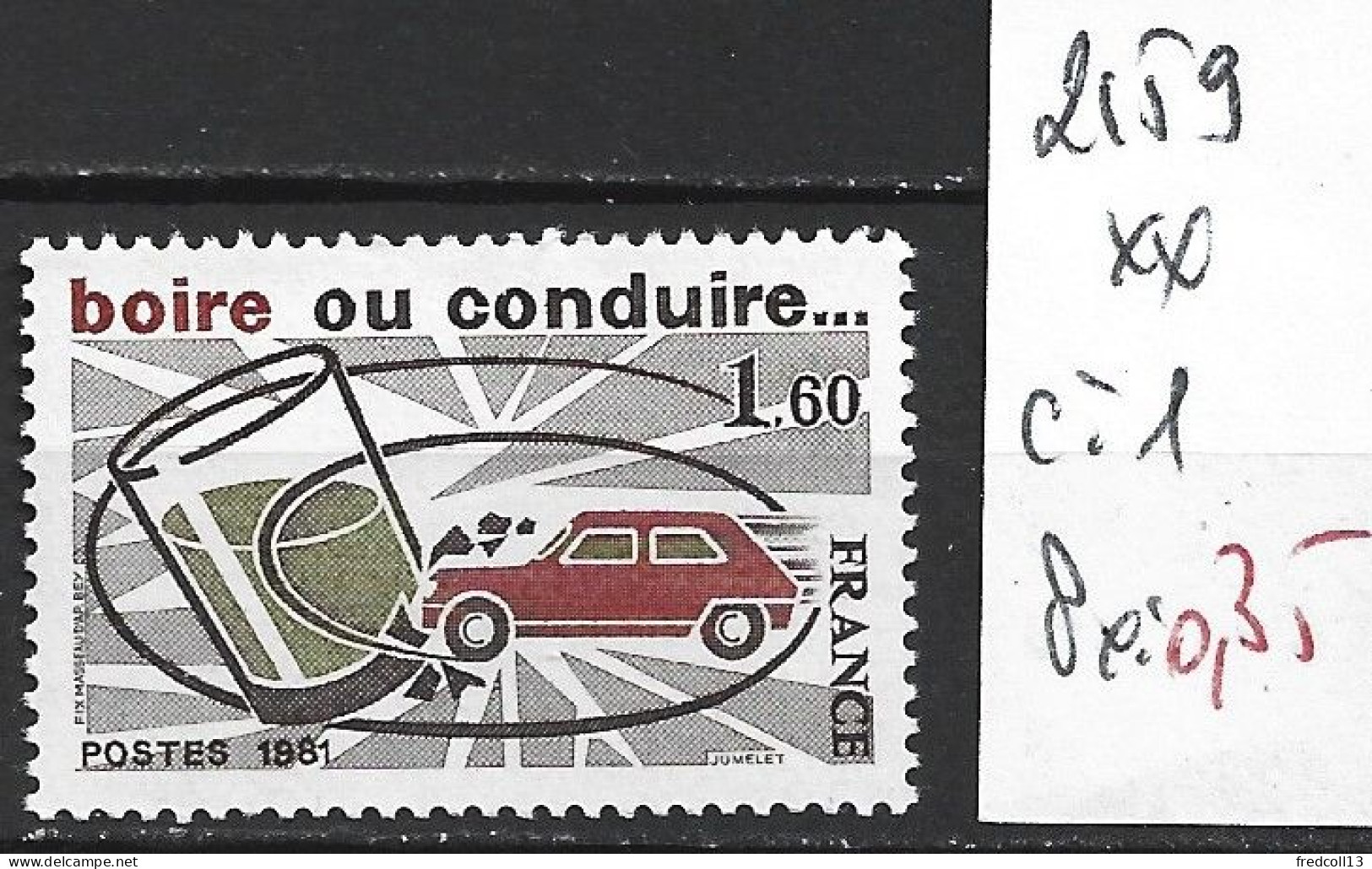 FRANCE 2159 ** Côte 1 € - Ungebraucht