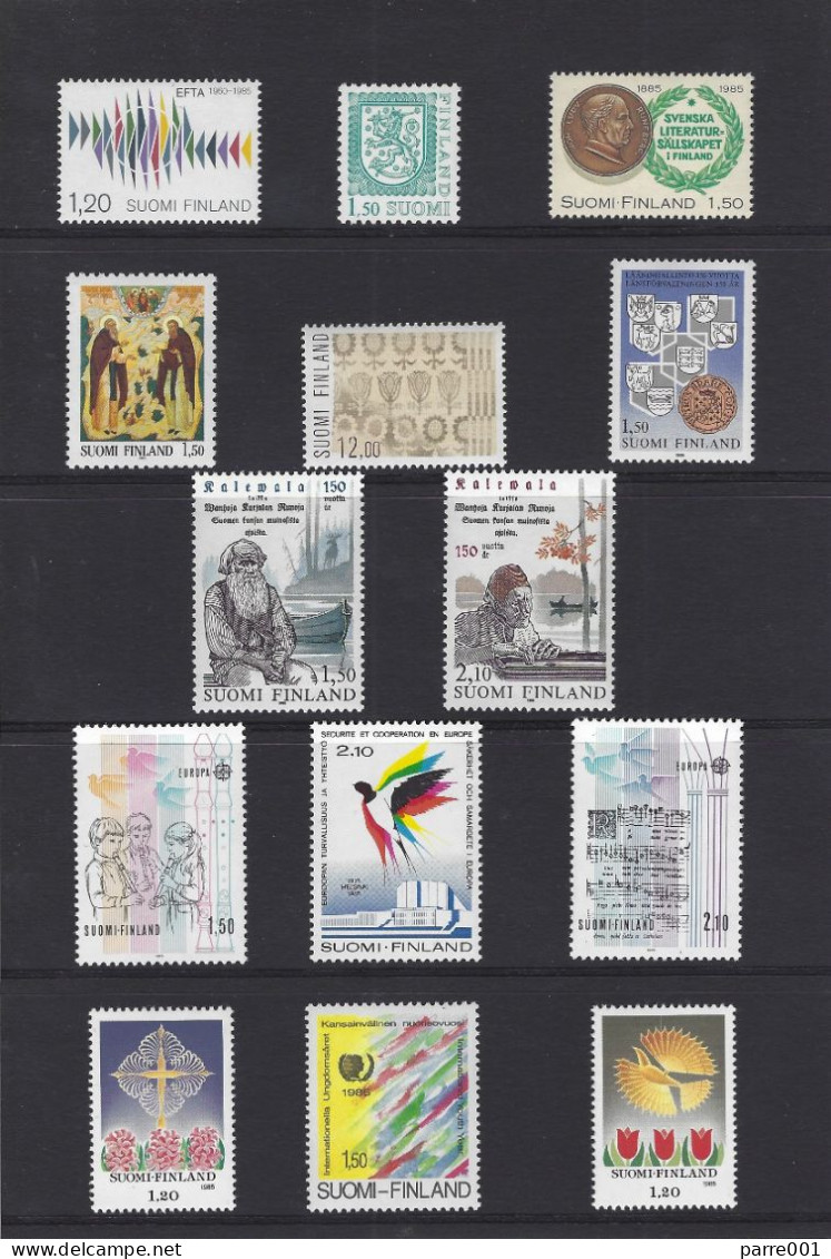 Finland 1985 Full Stamps And Booklets Year Set MNH In Official Special Pack - Annate Complete