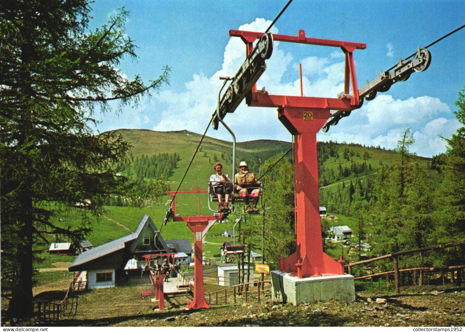 AFLENZER BURGERALM, ARCHITECTURE, SKI LIFT, AUSTRIA, POSTCARD - Thörl Bei Aflenz