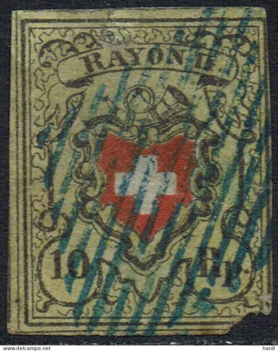 Schweiz 1850, MiNr 8 II, Gestempelt - 1843-1852 Kantonalmarken Und Bundesmarken