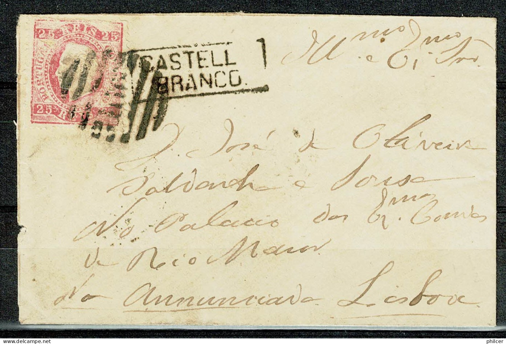 Portugal, 1878, # 40, Para Lisboa - Lettres & Documents