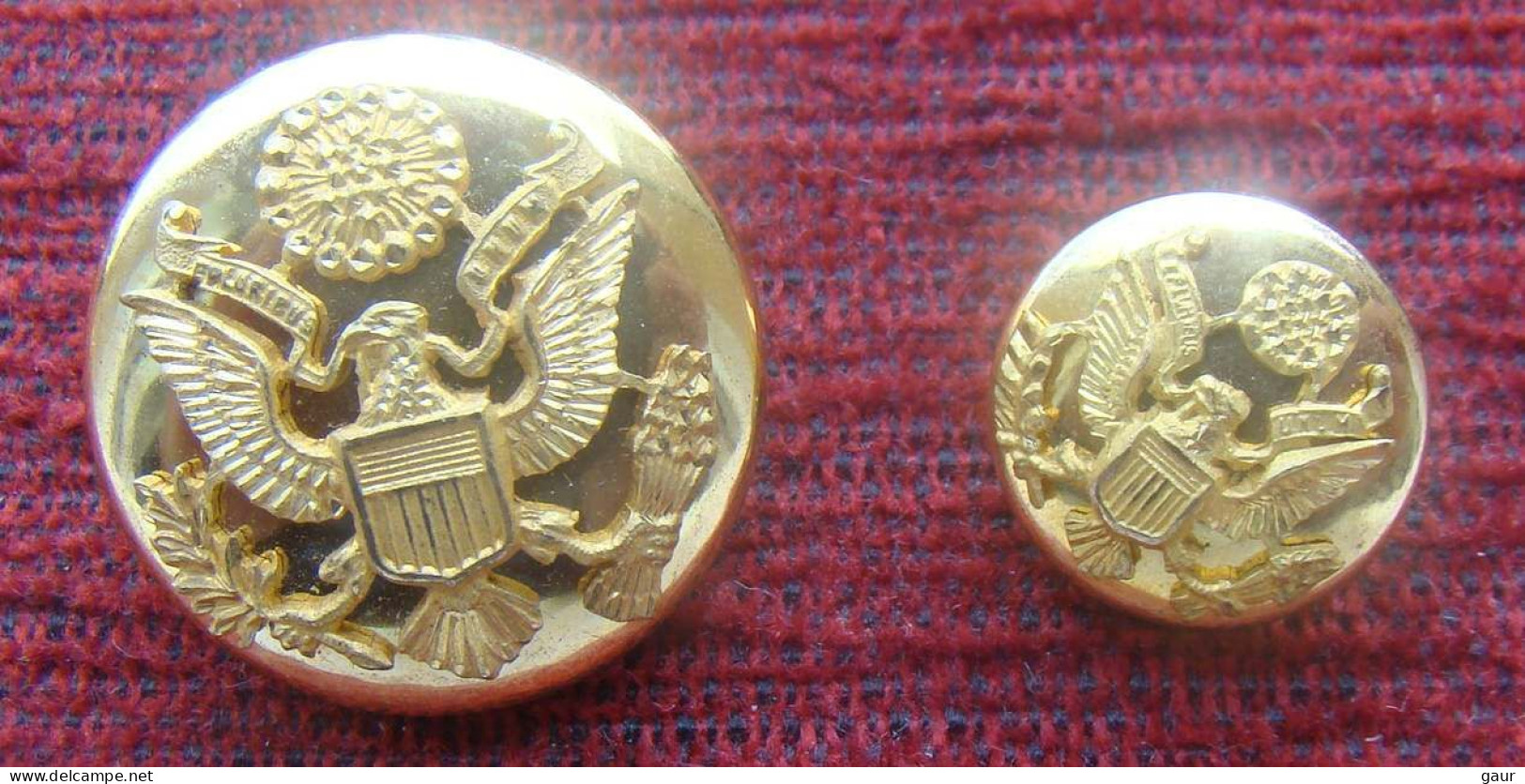 2 BOUTONS ETATS UNIS..Officiers Supérieurs - Buttons