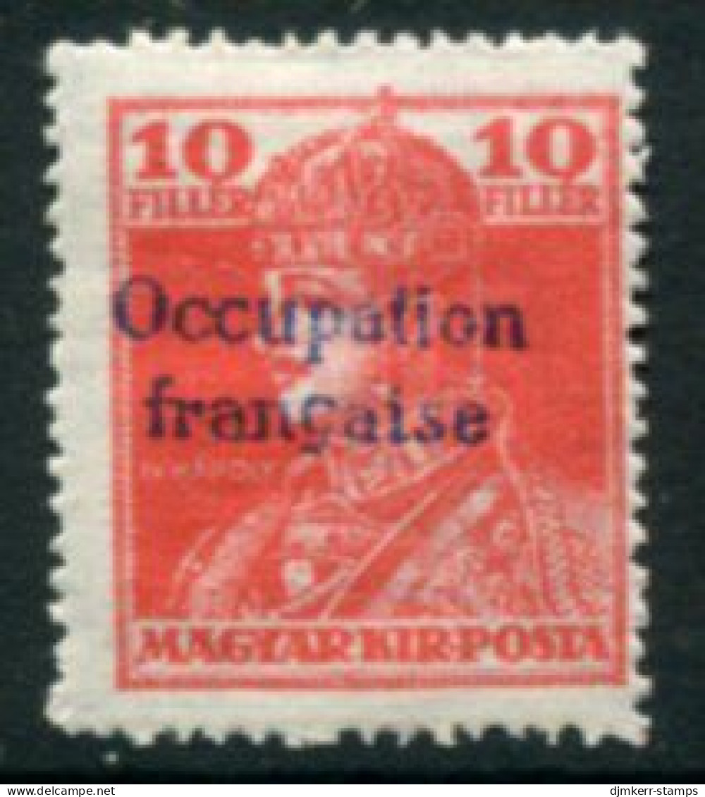 ARAD (French Occupation) 1919 Overprint On Karl 10f. LHM / *.  Michel  26 - Unclassified