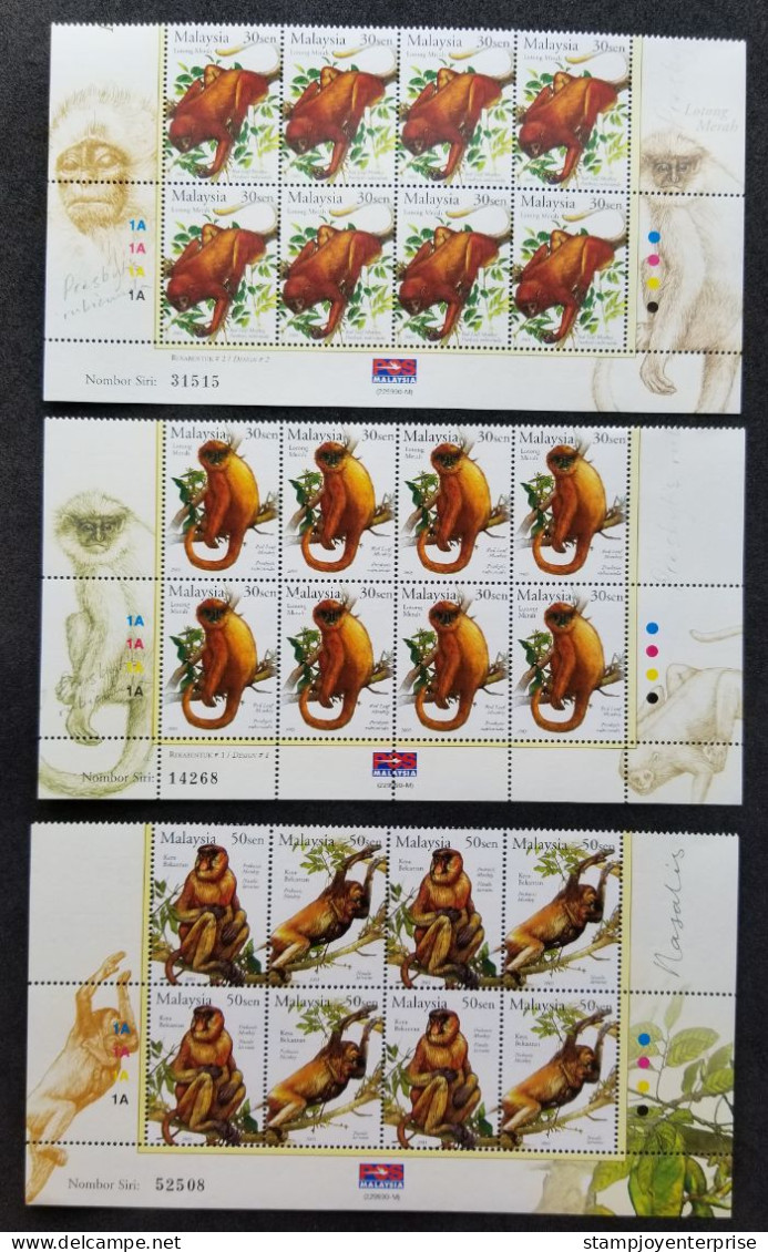 Primates Of Malaysia 2003 Year Of The Monkey Lunar Chinese Zodiac Primate (stamp With Bottom) MNH - Malaysia (1964-...)