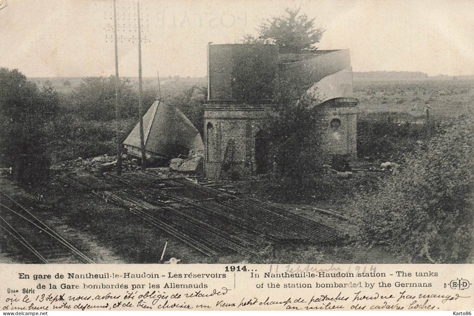 Nantheuil Le Haudouin * Les Réservoirs De La Gare Bombardés Par Les Allemands * Ww1 Guerre 1914 1918 - Nanteuil-le-Haudouin