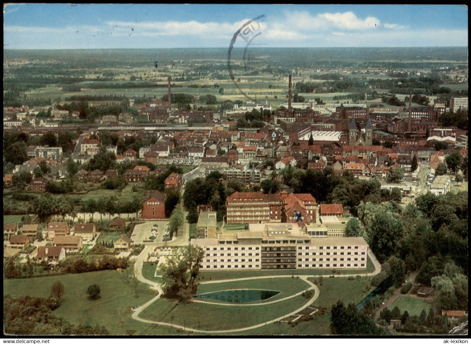 Ansichtskarte Gronau (Westfalen) Luftbild Mit St. Antonius Hospital 1970 - Gronau
