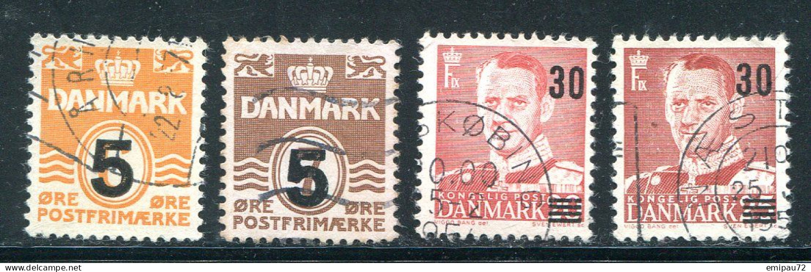 DANEMARK- Y&T N°362 à 365- Oblitérés - Used Stamps