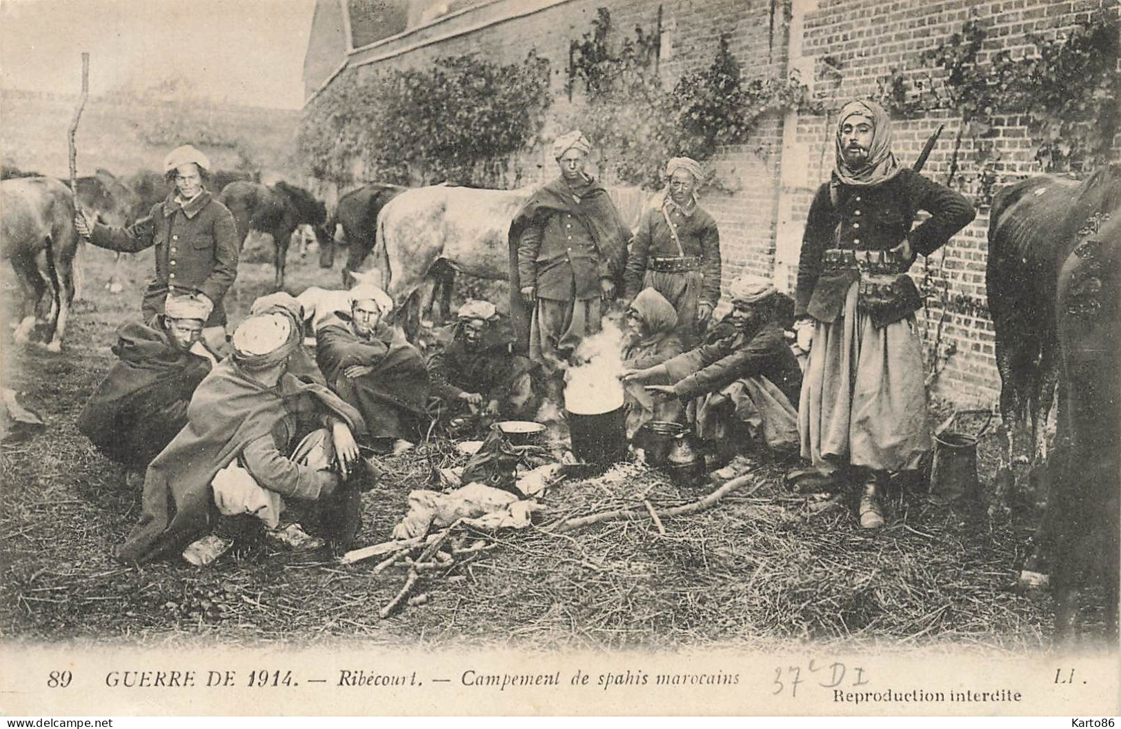 Ribécourt * Campement De Spahis Marocains * Ww1 Guerre 1914 1918 Régiment Militaria - Ribecourt Dreslincourt