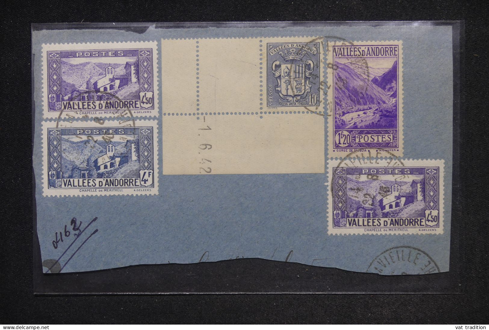 ANDORRE - Fragment D'enveloppe ( Période 1942)- L 149484 - Storia Postale