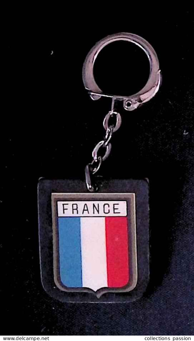 Porte Clés, Clefs, Immatriculation FIXAUTO, Drapeau France,  2 Scans,  Frais Fr 1.95 E - Porte-clefs