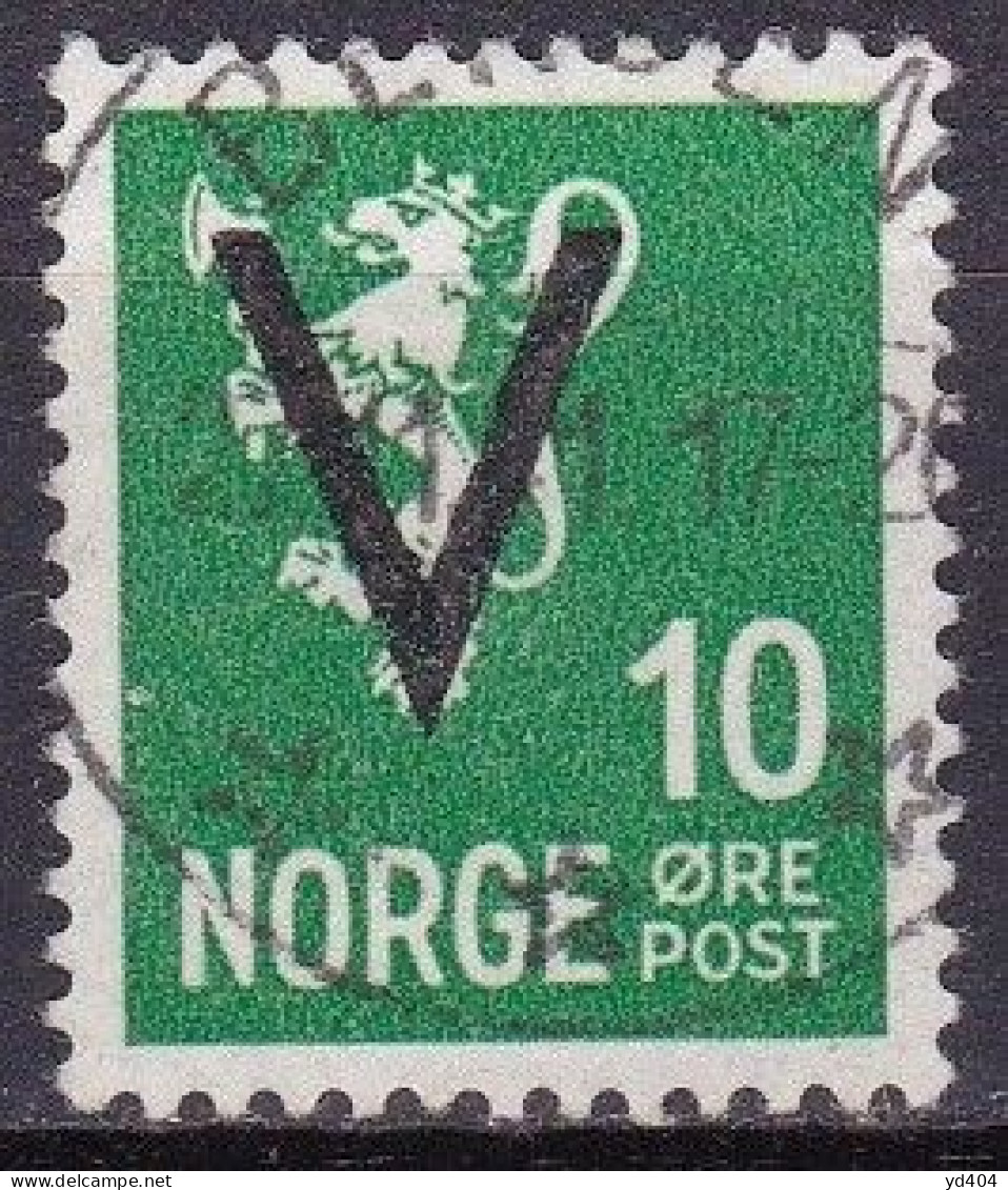 NO036DD – NORVEGE - NORWAY – 1941 – VICTORY OVERPRINT With WM – SC # 212 USED 37,50 € - Gebraucht