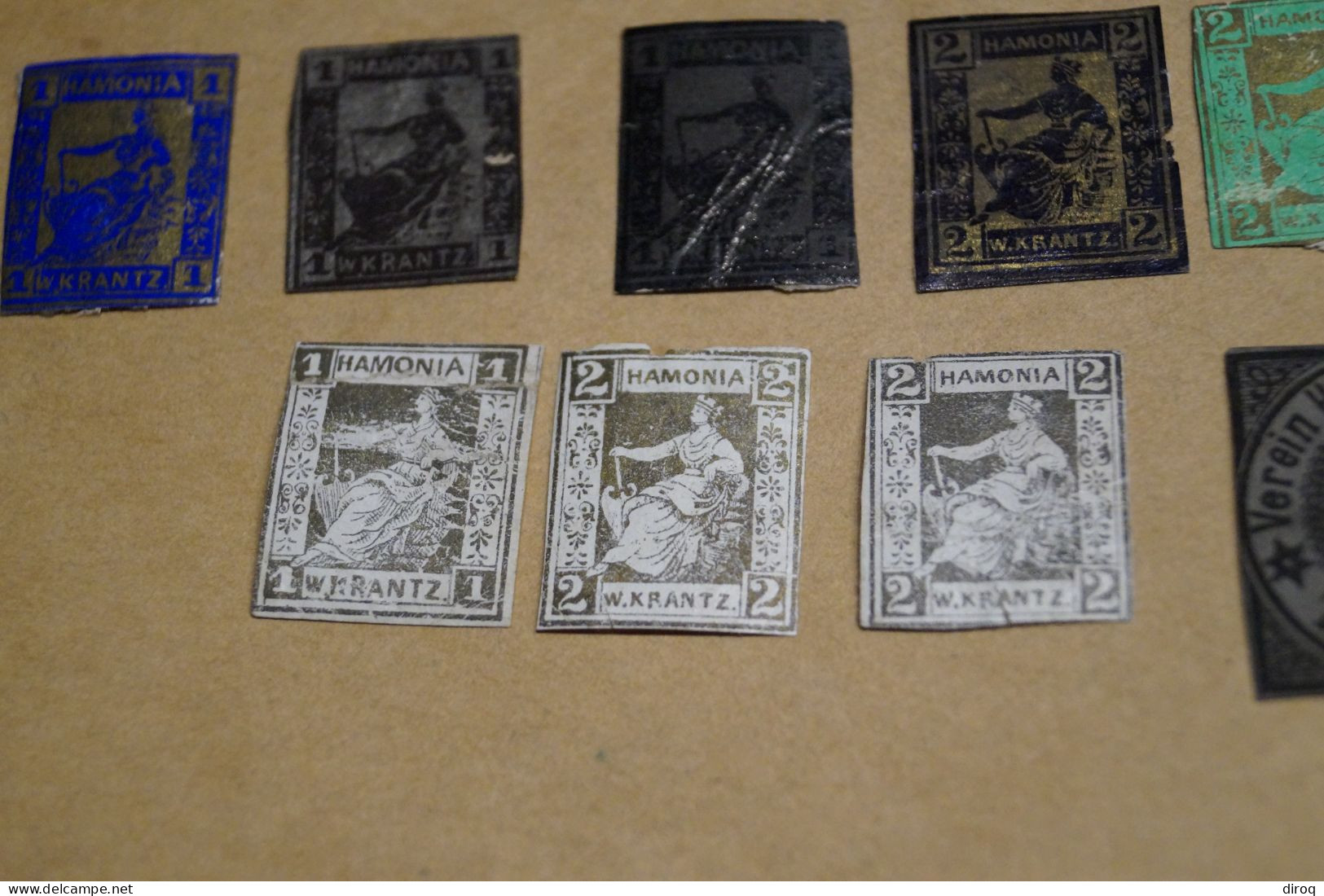 19 timbres, Hamburger + Hamonia , en bel état, voir photos pour collection