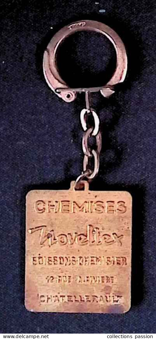 Porte Clés, Clefs, Chemises Noveltex, Soissons-chemisier, Chatellerault, Vienne,  2 Scans,  Frais Fr 2.15 E - Key-rings