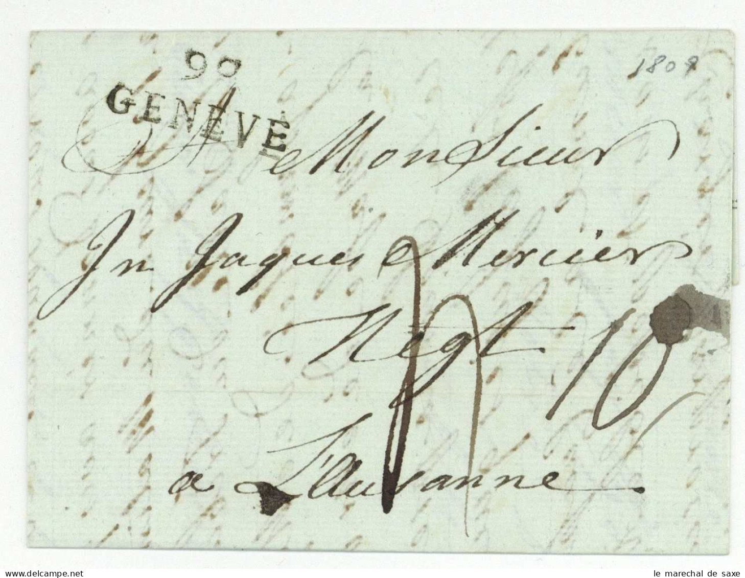 99 GENEVE Pour Lausanne 1809 - 1792-1815: Départements Conquis