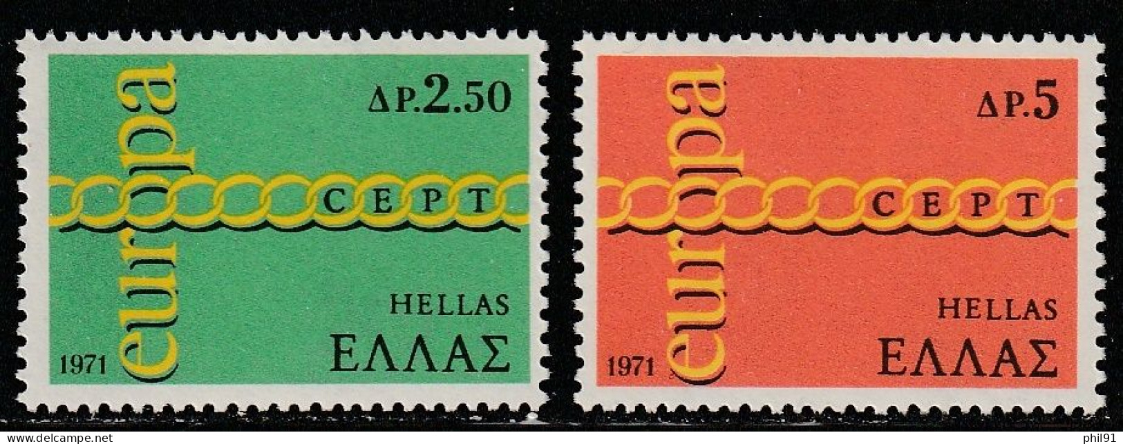 GRECE    Europa 1971   N° Y&T  1052 Et 1053 ** - Unused Stamps