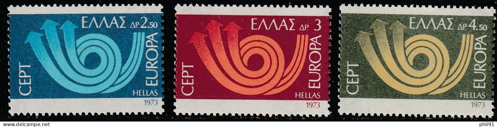 GRECE    Europa 1973   N° Y&T  1125 à 1127 ** - Unused Stamps