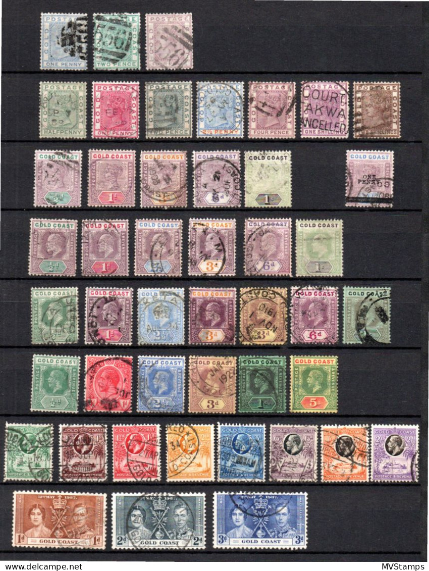 Goldcoast 1875/1937 Old Collection Definitive Stamps Nice Used - Gold Coast (...-1957)