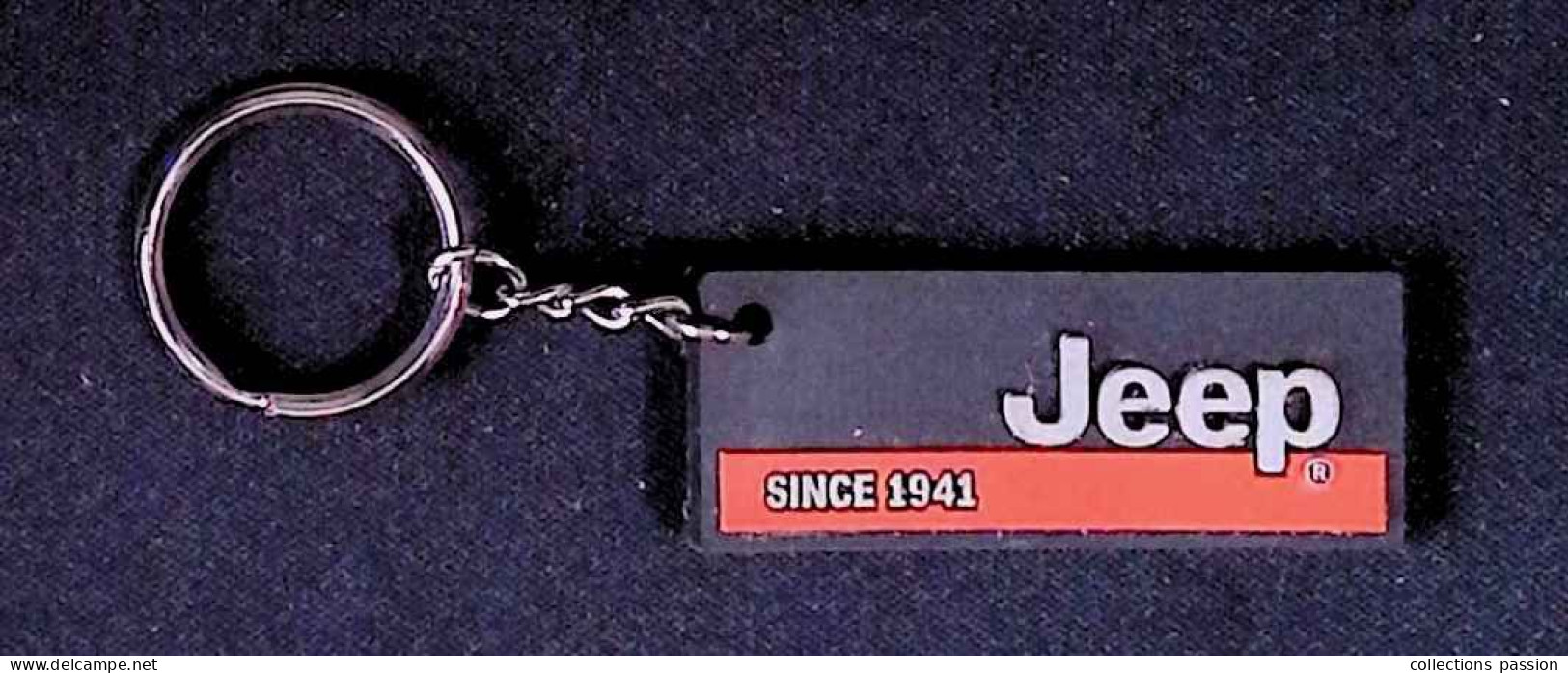 Porte Clés, Clefs, Automobile, JEEP, Since 1941, 2 Scans, Frais Fr 1.95 E - Key-rings