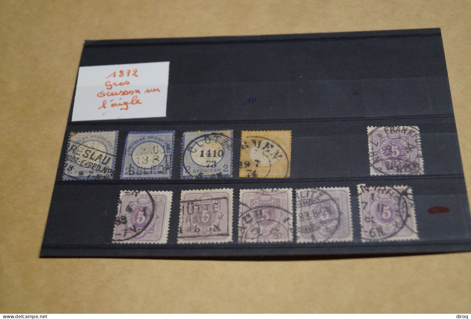 Empire Allemand,gros écussons Sur L'aigle, Lot De 10 Timbres, Belles Oblitérations,en Bel état Pour Collection - Used Stamps