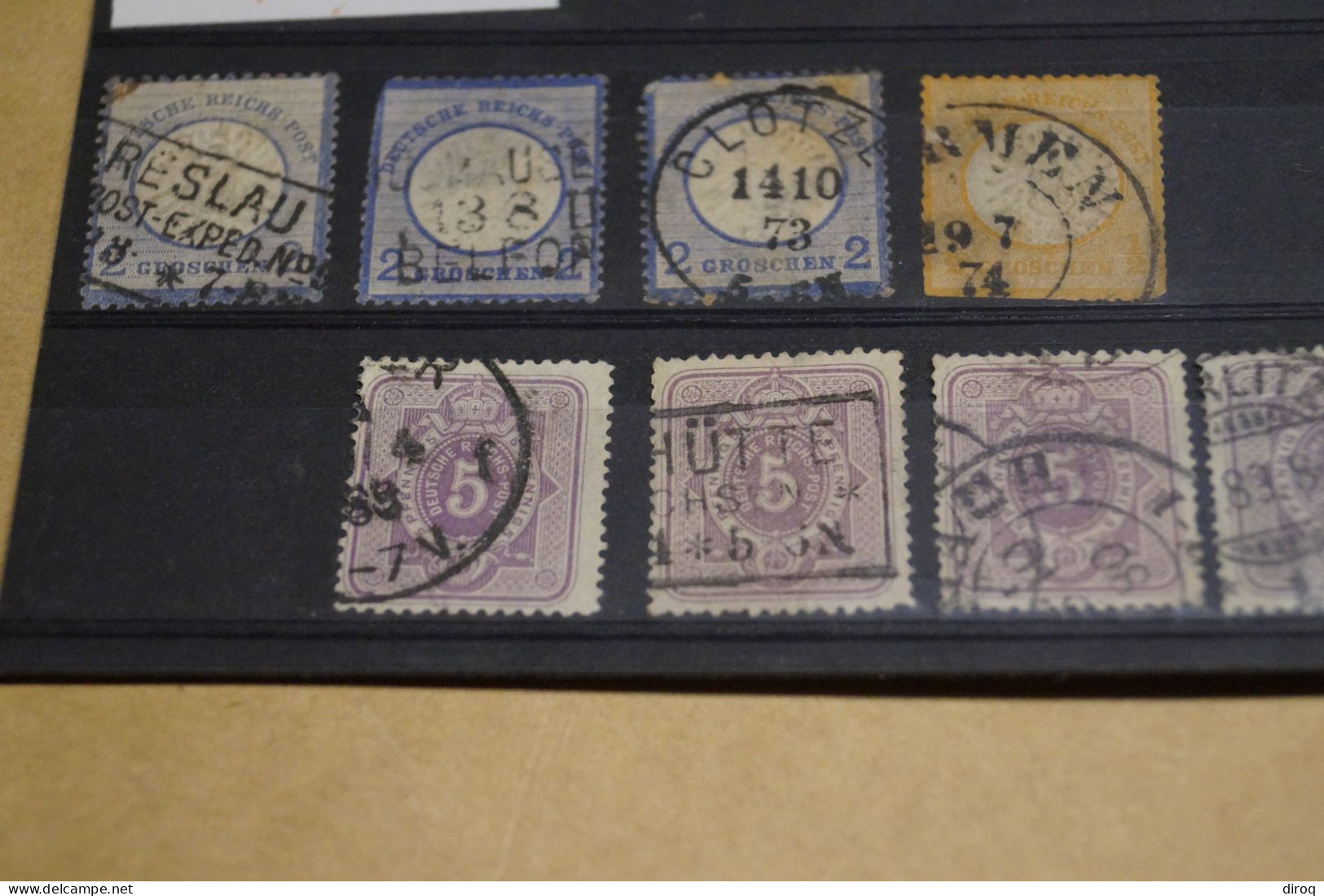 Empire Allemand,gros écussons Sur L'aigle, Lot De 10 Timbres, Belles Oblitérations,en Bel état Pour Collection - Used Stamps