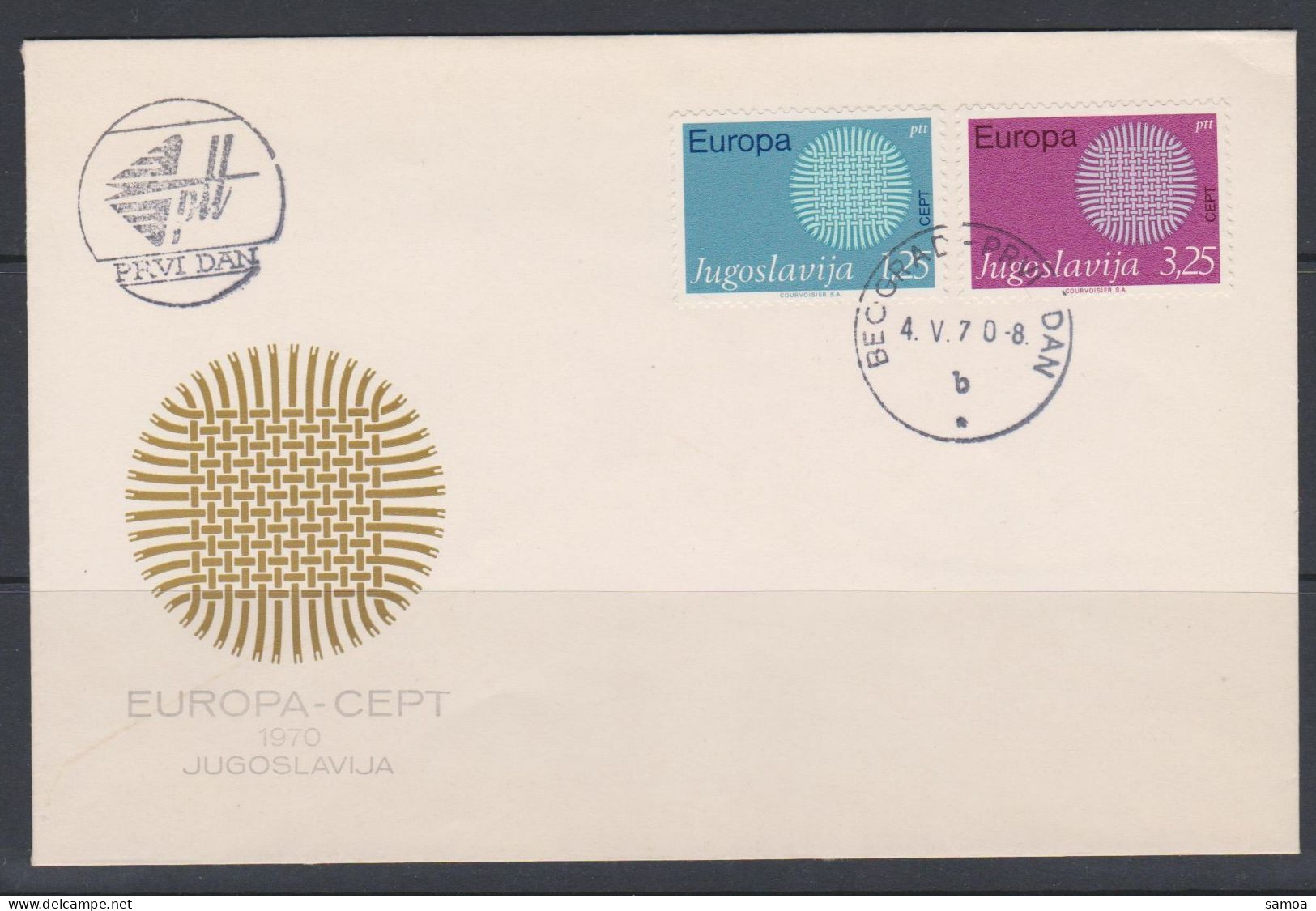 Yougoslavie FDC 1970 1269-70 Europa  - FDC