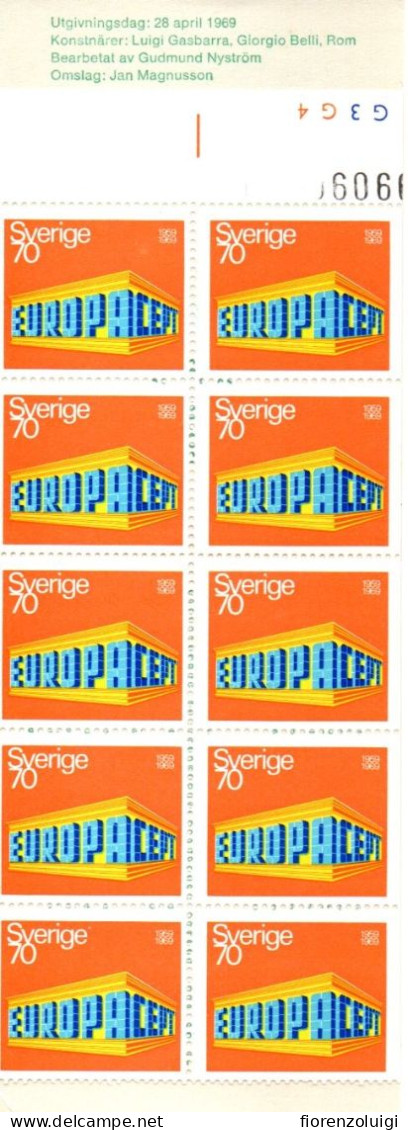 EUROPA CEPT 1969 SVEZIA LIBRETTO / BOOKLET MNH** - 1969