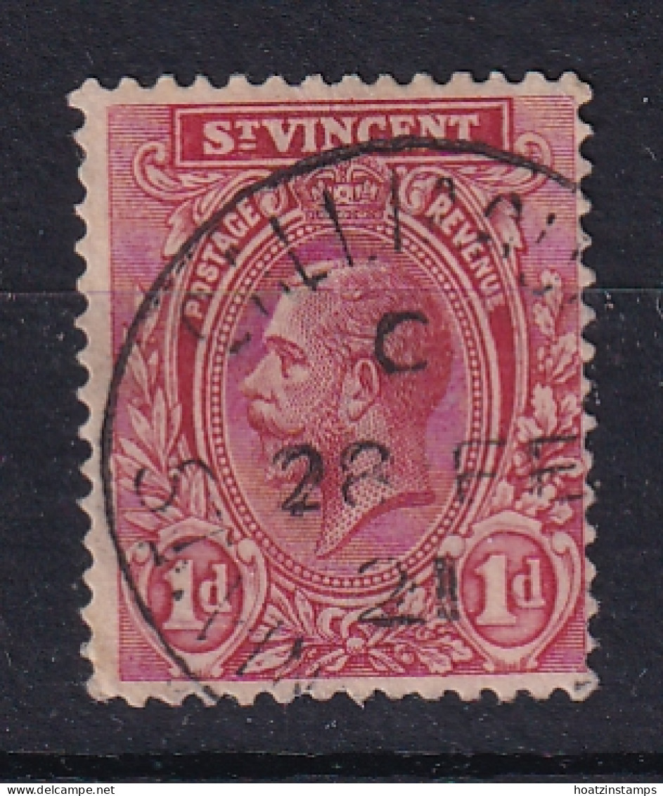 St Vincent: 1913/17   KGV    SG109b     1d  Scarlet   Used - St.Vincent (...-1979)