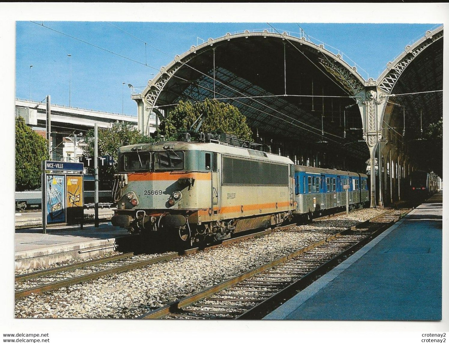 06 GARE De NICE VILLE Train Rame P.A.C.A Pour St Raphaël Valescure En Février 2004 VOIR DOS - Ferrocarril - Estación