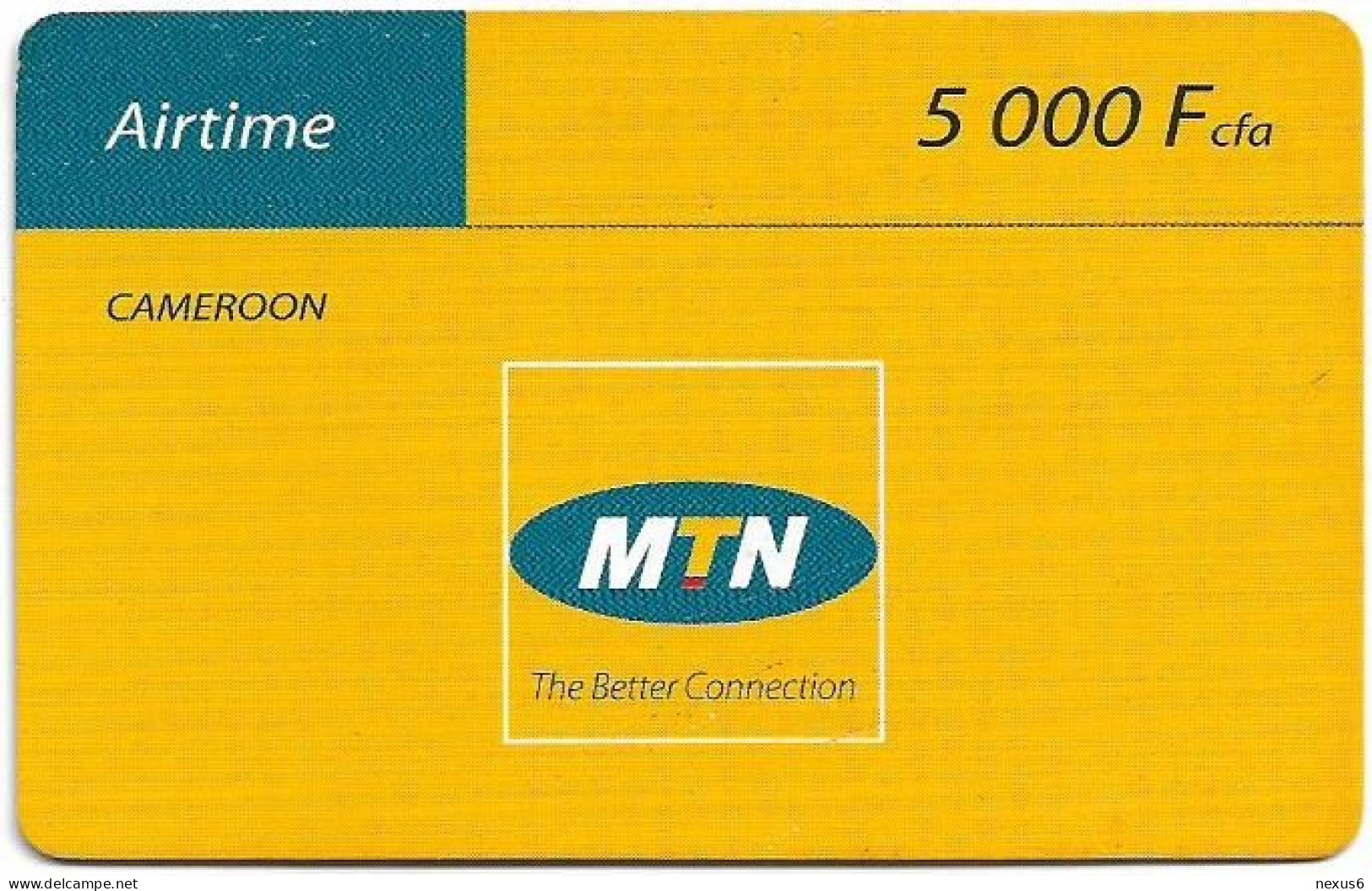 Cameroon - MTN - MTN The Better Connection, Airtime - GSM Refill 5.000FCFA, Used - Cameroun