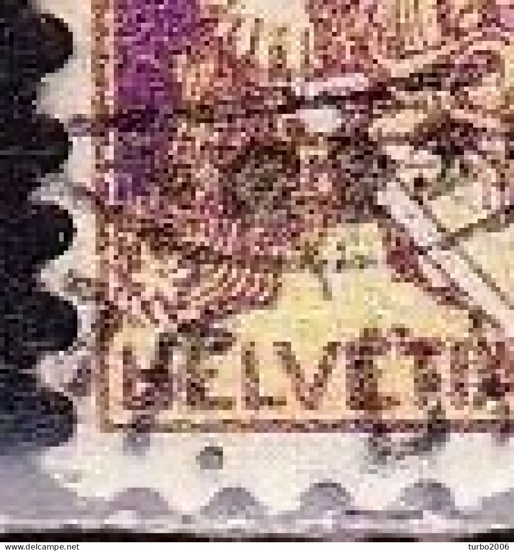 Switzerland / Schweiz / Suisse : 1908 Sitzende Helvetia 40 Ct Purpur / Gelb L'Eplattenier Michel 101 X - Errors & Oddities