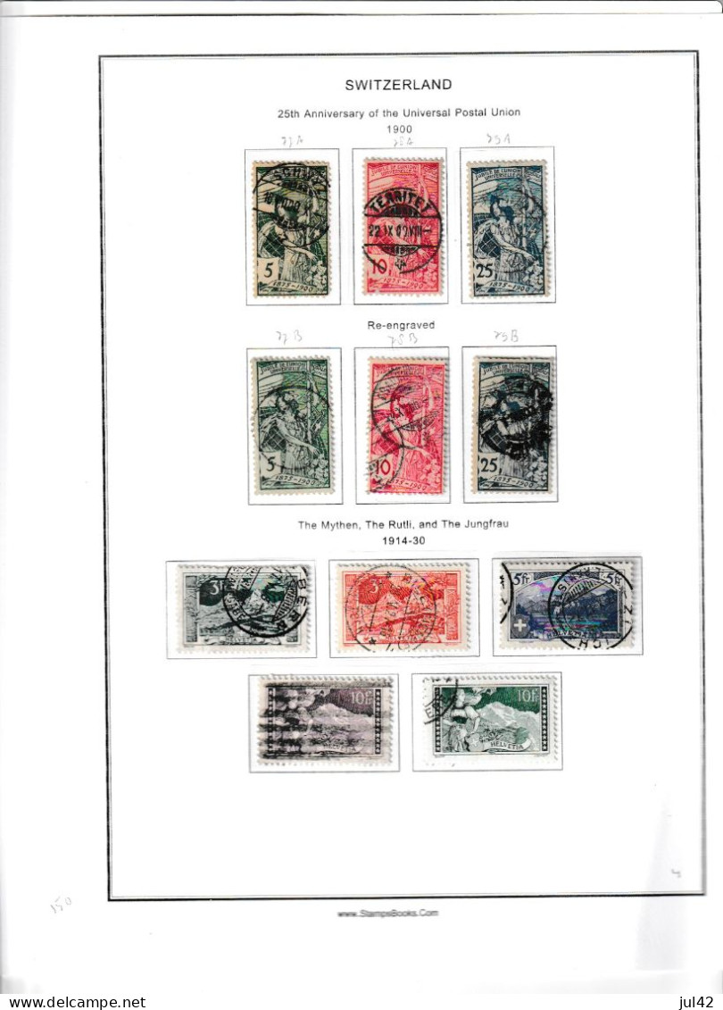 COMPLETE COLLECTION SWITZERLAND 1854-1970 (except Mi. 14 And 18) Used, MH And MNH - Lotes/Colecciones